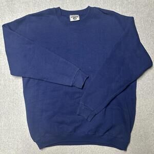 vintage 90s BLANK BLUE LEE HEAVYWEIGHT CREWNECK SWEATSHIRT XLT Tall